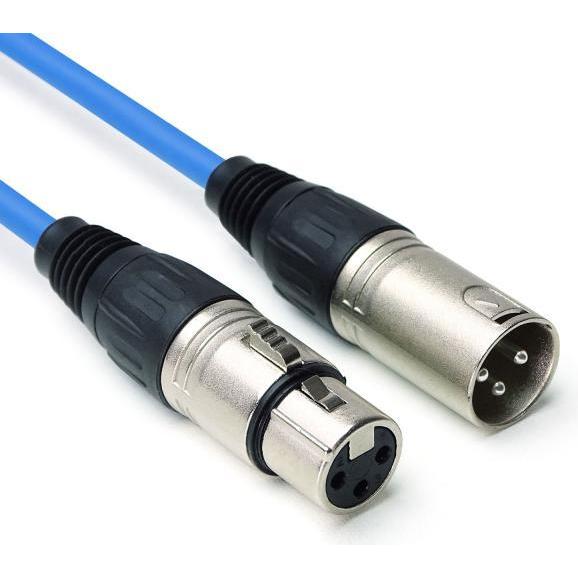 keepdrum 10m DMX Kabel Blau 3-pol XLR 100-Ohm 3 Stück (10 m), Audio Kabel