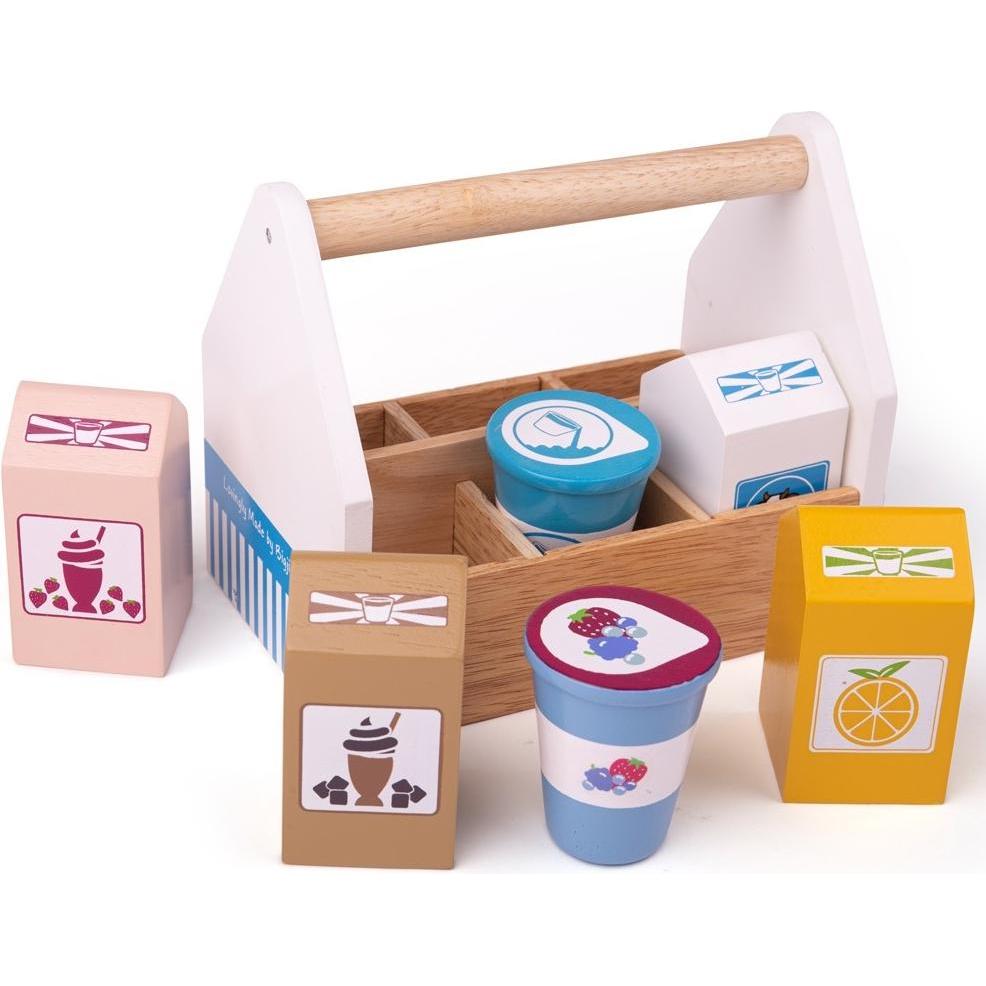 Bigjigs Holzkiste mit Milchprodukten (BJ456)