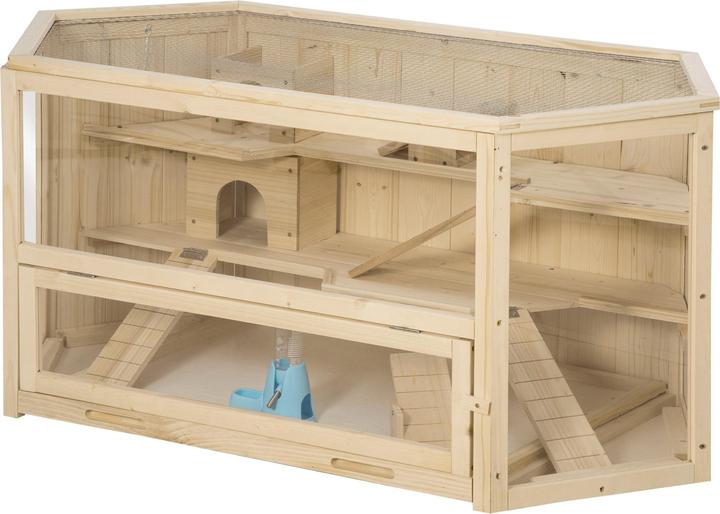 PawHut Gabbia per piccoli animali con perspex PS