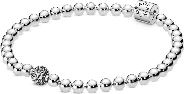 Immagine prodotto Pandora Bracciale perline e pavé (17 cm, Argento 925)