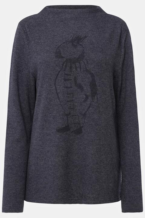 Actual product image Laurasøn Puffin Graphic Collared Sweatshirt (M)