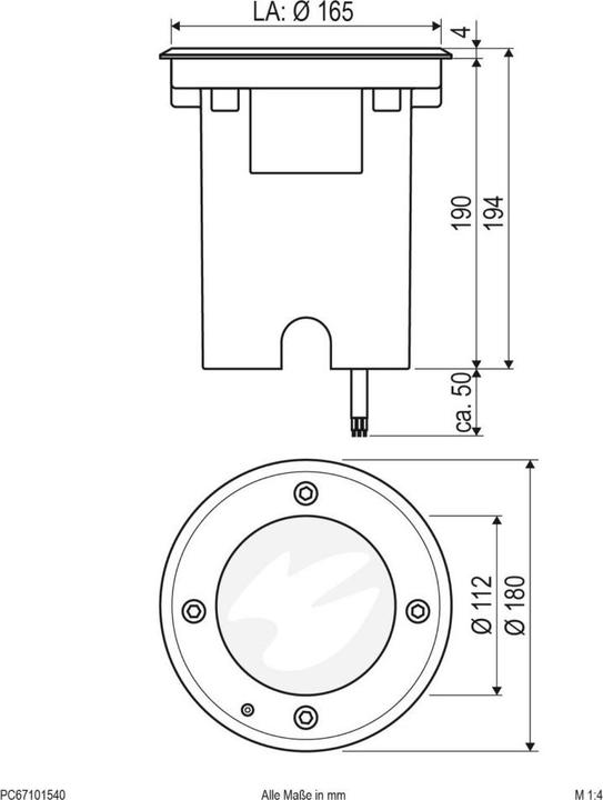 Produktbild EVN-Lichttechnik LED-Bodeneinbauleuchte (1081 lm, IP67)
