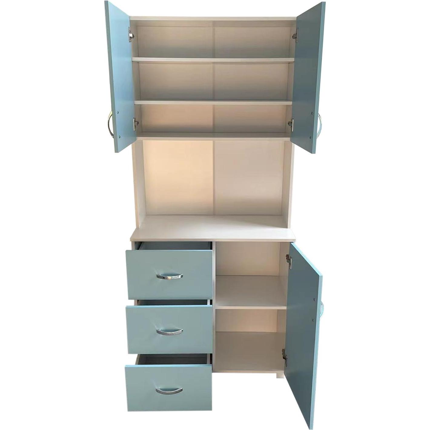 Thumbnail - HTI-Living, Badezimmerschrank, Badschrank Hellblau Weiss (80 x 180 x 40 cm)