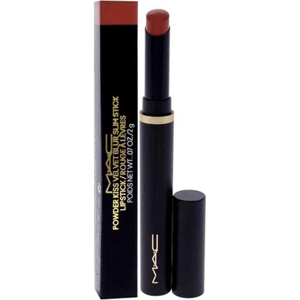 Mac Cosmetics Rosa Rossetto + Lucidalabbra, Cipria Kiss Velv Blurring Slim St Mull It Over (891 Rimuginare)