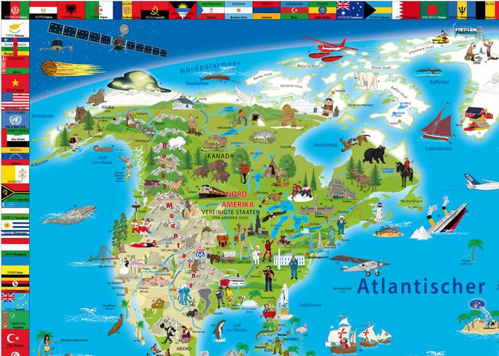 Immagine prodotto Mappa del mondo illustrata. Mappa dell'avventura con perline di metallo