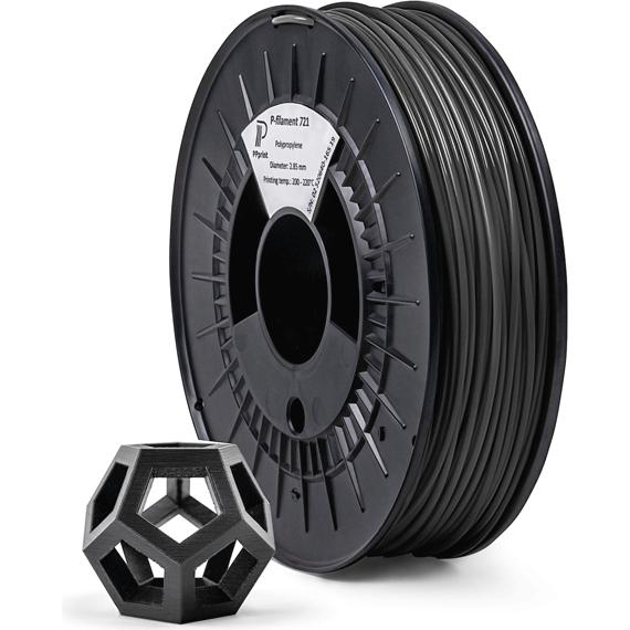 PPprint Filament PP P-Filament 721 black 0.6kg 1.75mm (PP, 1.75 mm, 600 g, Schwarz), 3D Filament, Schwarz