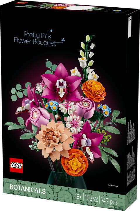 Produktbild LEGO Schöner Rosafarbener Blumenstrauss (10342, LEGO Icons, LEGO Botanical)