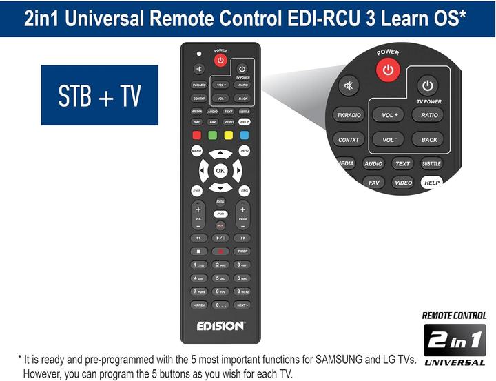 Produktbild Edision OS Mini 4K, 1X S2X (DVB-S2)