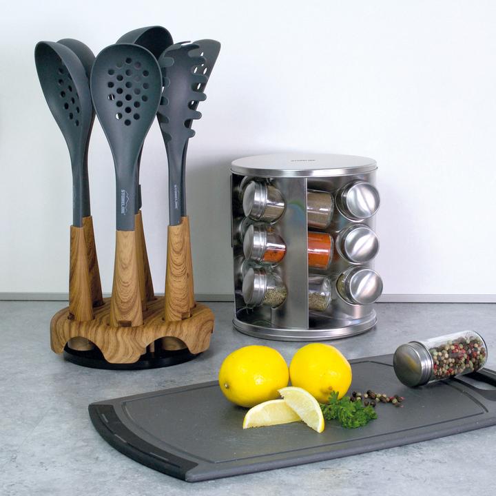 Actual product image Stoneline Back to Nature kitchen gadget set, 8 pcs., in rotating storage stand