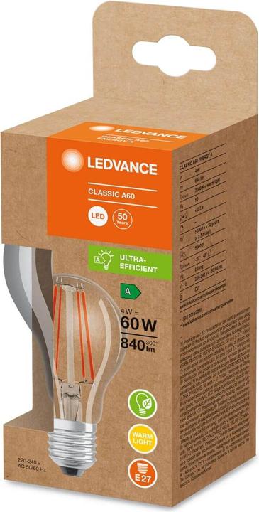 Produktbild Ledvance Led Classic A Energy Efficiency (E27, 840 lm, 1x)