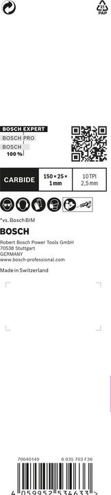 Image du produit Bosch Professional Zubehör Lame de scie sabre EXPERT 'Medium-Thick Tough Metal' S 955 HHM, 1 pièce