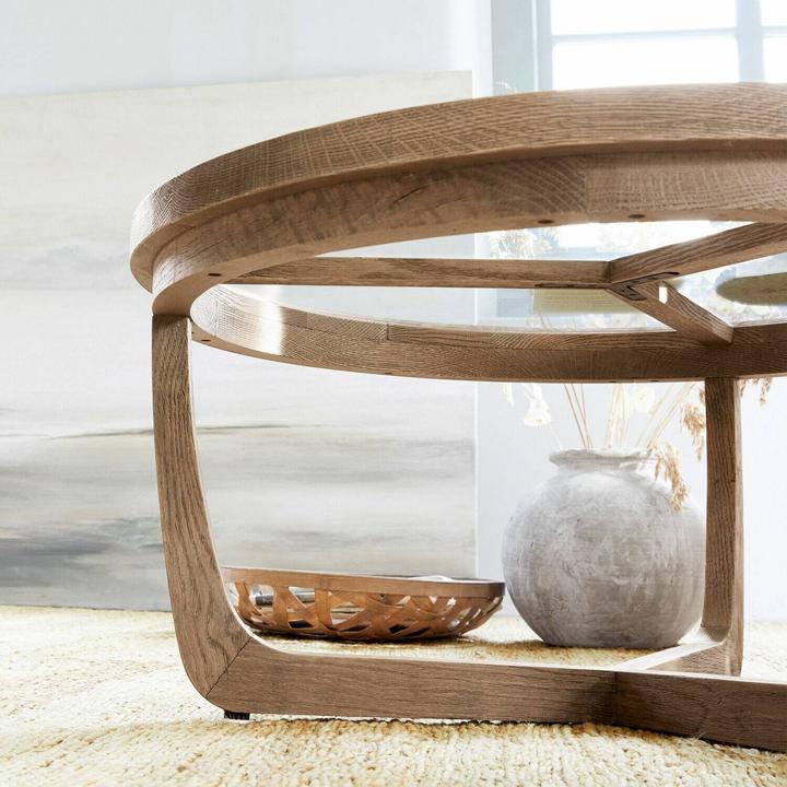 Image du produit Loberon Table basse Gradn Enclos marron/clair (38 x 80 cm)