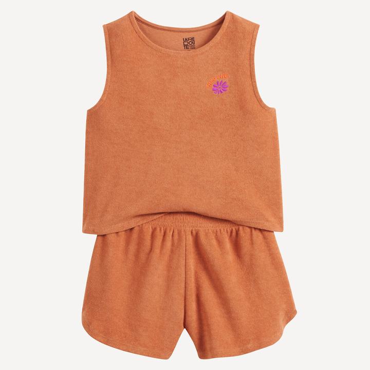Produktbild La Redoute Collections Zweiteiliges Set T-Shirt und Shorts aus Frottee (140)