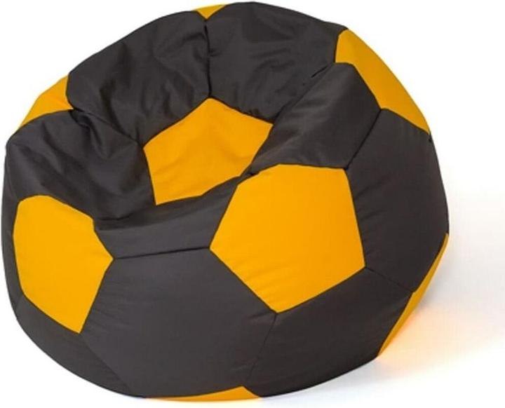 Go Gift Sako Tasche pouffe Ball schwarz-gelb XL 120 cm