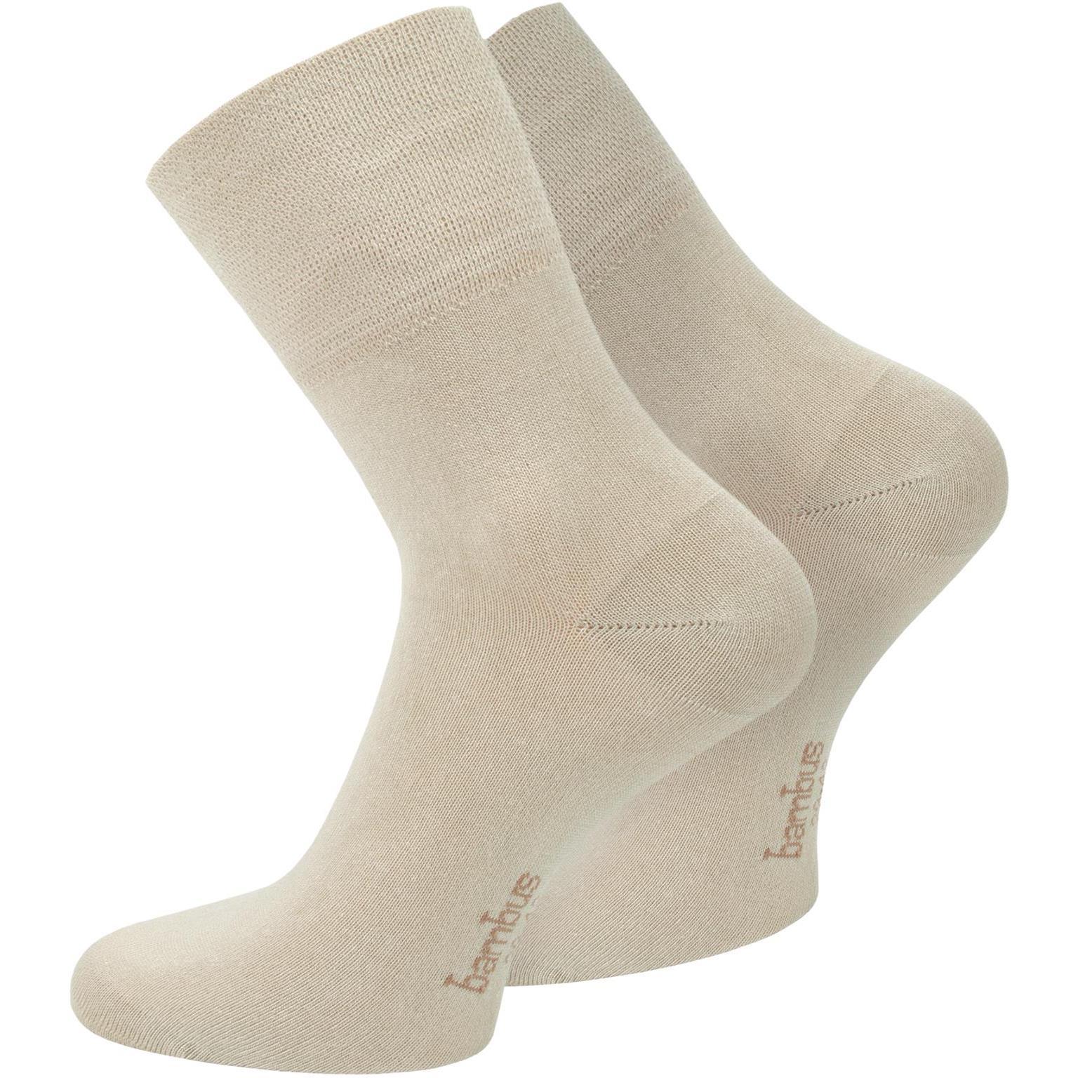 Thumbnail - Normani, Herren, Socken, 6 Paar Bambus-Gesundheitssocken Kurzschaft, Beige, (6er Pack, 47 - 50)