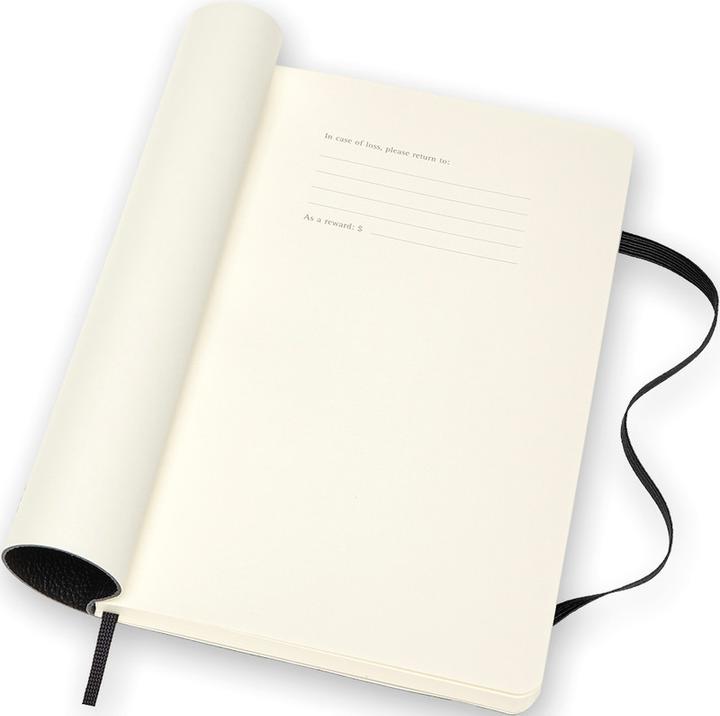 Actual product image Moleskine Notebook leather cover (A5, Lined, Soft cover)