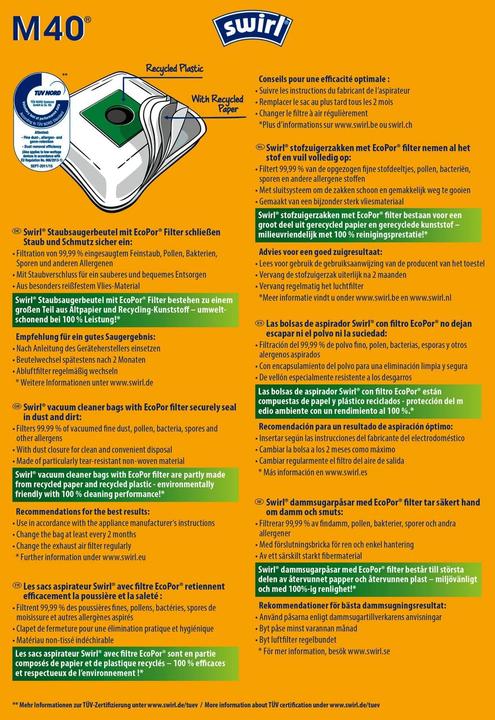 Immagine prodotto Swirl Borsa Hoover (10x)