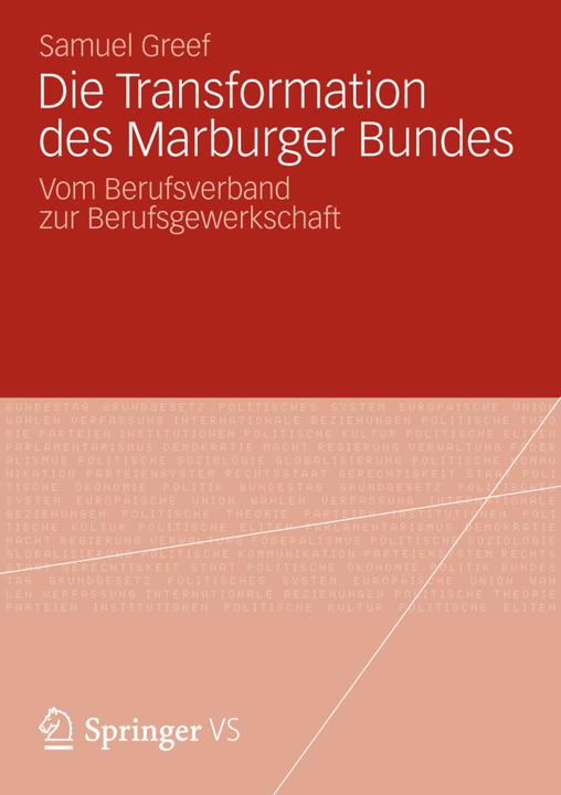 Produktbild Die Transformation des Marburger Bundes (Deutsch, Samuel Greef, 2012)