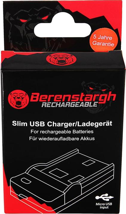 Productafbeelding Berenstargh Slim Micro-USB Ladegerät f. Sony NP-BX1 BX BX1 NP-BX1 Cybershot DSC HX300 DSC HX50V DSC (Batterijlader voor camera)