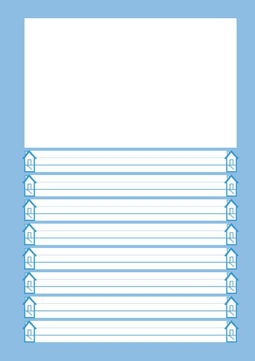 NoName Fogli del quaderno Linea di base con campo da disegno