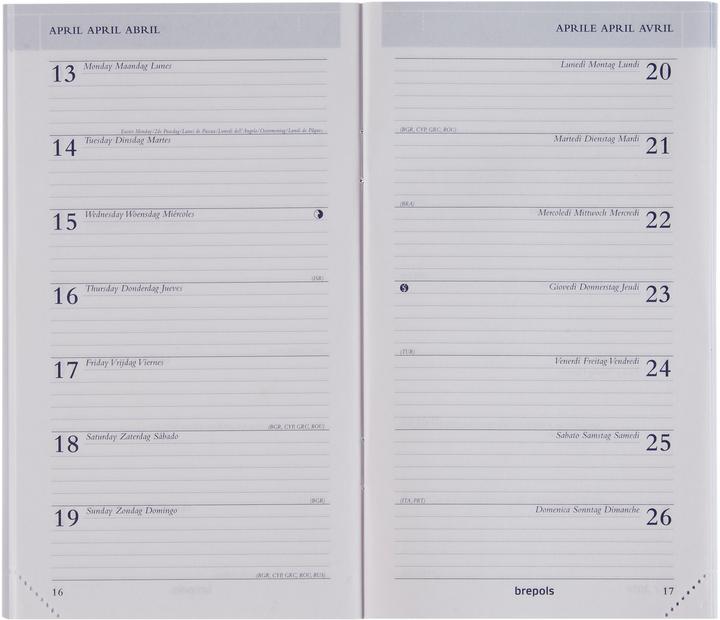 Brepols Breplan (A6, German, French, Dutch, English)