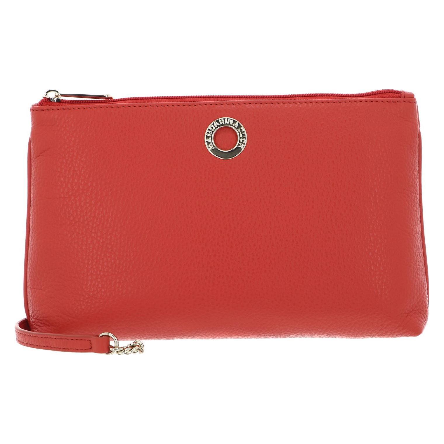 Mandarina Duck, Damen, Handtasche, Mellow Leather Crossover Bag, Rot