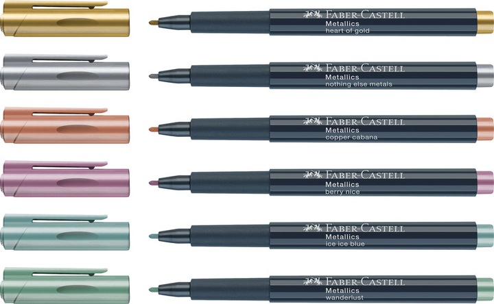Actual product image Faber-Castell FABER CASTELL Metallic Marker (Ice Blue, 1.50 mm, 1 x)