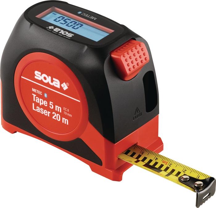 Sola 71510201 METEC Digitales Massband mit Laser-Distanzmesser (5 m)