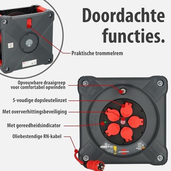 Produktbild Brennenstuhl Professional Kabeltrommel mit Rundum-Überrollschutz (50 m, 1.50 mm²)