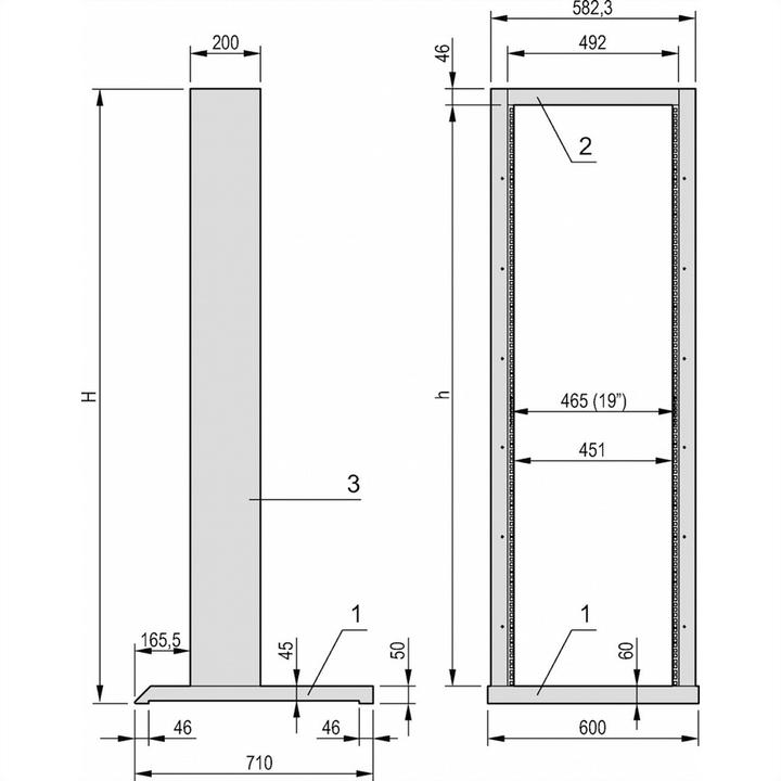 Actual product image Schroff Laboratory rack (24 RU, 19 inch rack)