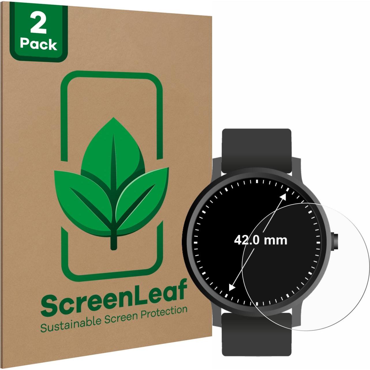 ScreenLeaf Schutzfolie nachhaltiger Displayschutz Displayschutzfolie Folie Klar Transparent, Smartwatch Schutzfolie, Tra...