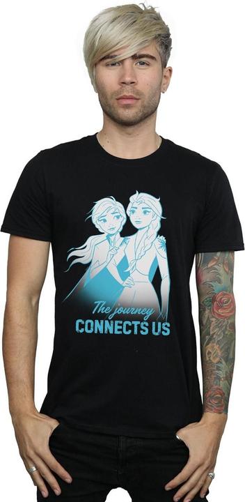 Actual product image Disney Mens Frozen 2 Elsa and Anna The Journey Connects Us T-Shirt (3XL)