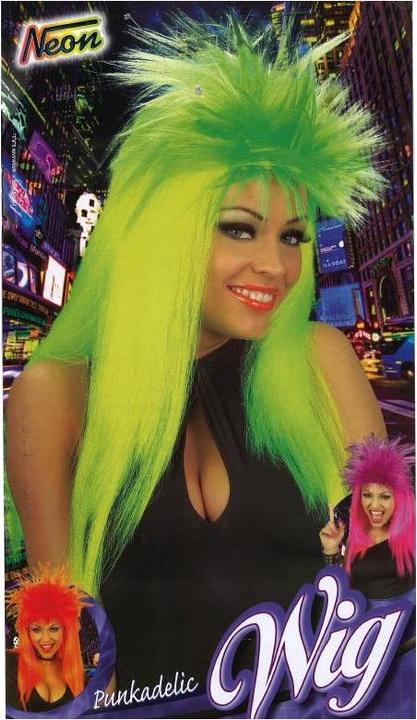 Image du produit Widmann Perruque punk couleur néon