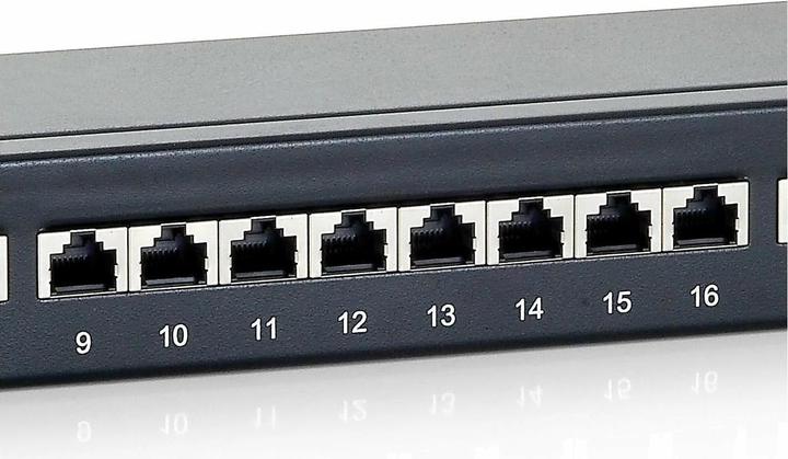 Actual product image equip 19" patch panel: 24 port, 1U