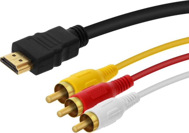 Immagine prodotto LinQ Cavo video da HDMI a 3x RCA maschio di - Nero (1.50 m)