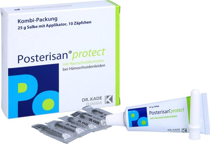 Produktbild Posterisan protect Kombi-Packung Salbe und Zäpfchen bei Hämorrhoidenleiden, 1 St. Kombipackung (Intimwaschlotion)
