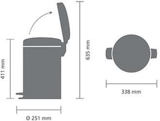 Productafbeelding Brabantia Pedaalemmer NewIcon 12 liter (12 l)