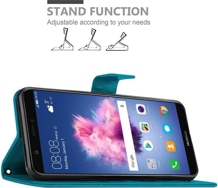 Produktbild Cadorabo Flower Book Cover (Huawei Enjoy 7S, Huawei P Smart (2018))