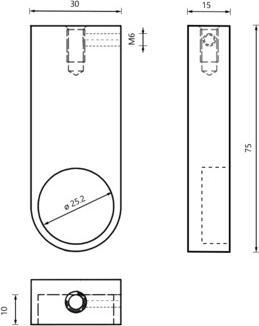 Image du produit OK-Line Supports du bout pour tubes d'armoire