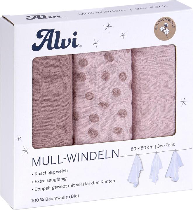 Produktbild Alvi Moltonwindeln Curly Dots 80 x 80 cm (80 cm, 80 cm)