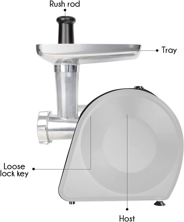 Produktbild Edihome Fleischwolf mit Wurstfüller, Schwarz/Weiss