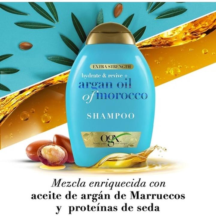 Immagine prodotto Ogx HYDRATE & REPAIR shampoo extra forte per capelli all'olio di argan 385 m (385 ml, Shampoo liquido)