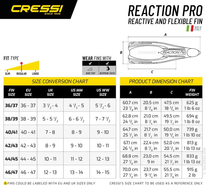 Produktbild Cressi Reaction Ebs (44 - 45)