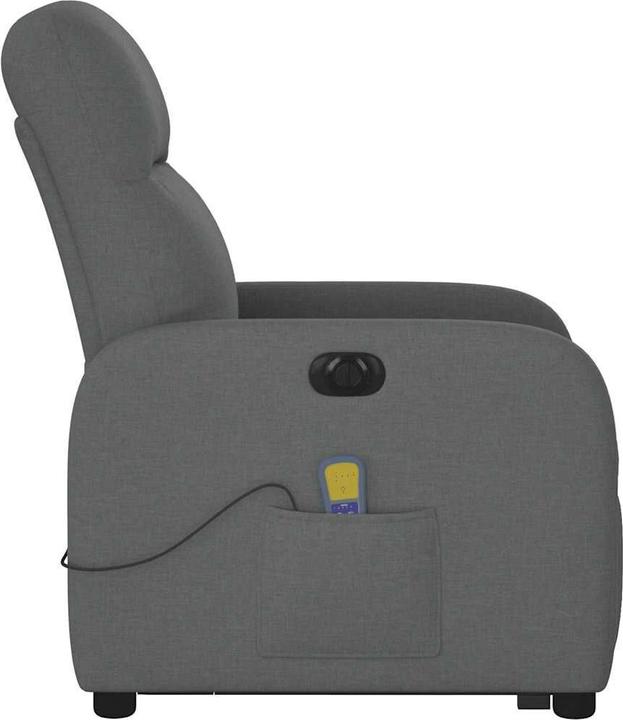 Immagine prodotto VidaXL Poltrona massaggiante elettrica con ausilio per la posizione eretta in tessuto grigio scuro
