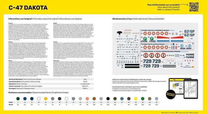 Actual product image Heller C-47 DAKOTA