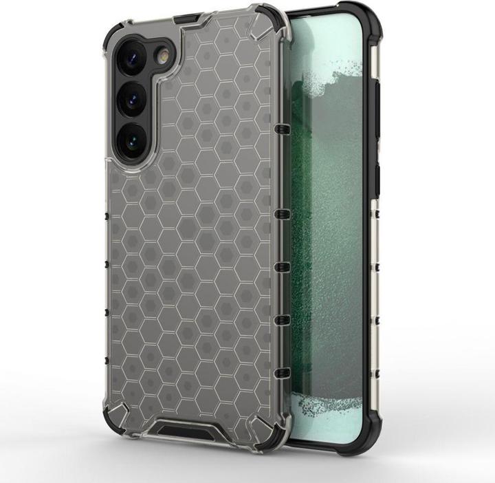 Actual product image Hurtel Honeycomb case for Samsung Galaxy S23+ armored hybrid cover black (Samsung Galaxy S23+)