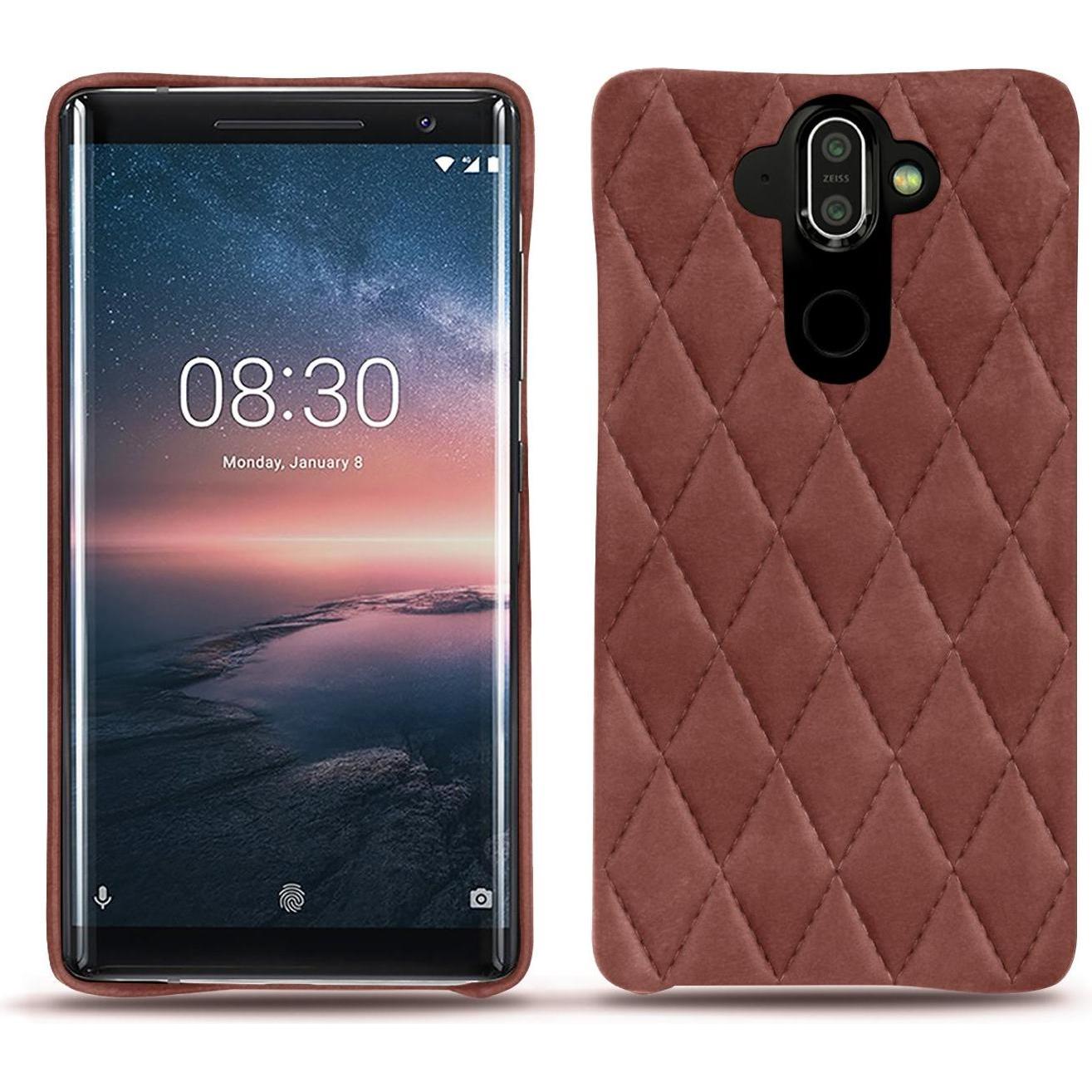 Noreve Lederschutzhülle (Nokia X), Smartphone Hülle, Rot