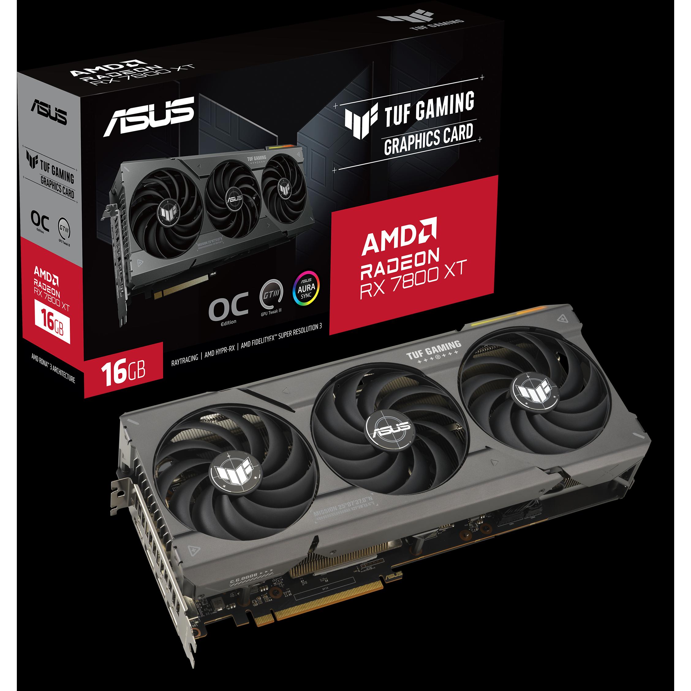 ASUS TUF Gaming Radeon RX 7800 XT OC Edition (16 GB), Grafikkarte
