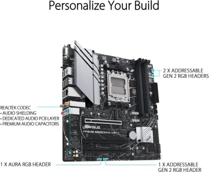 Produktbild ASUS PRIME B650M-A WIFI II (AM5, AMD B650, mATX)