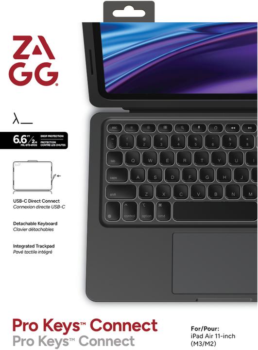 Actual product image Zagg PRO KEYS - iPad Tastatur (CH, Apple iPad Air 11 2024)